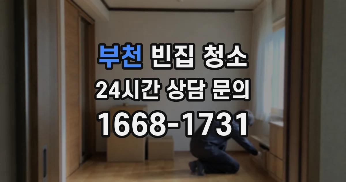 부천 빈집 청소