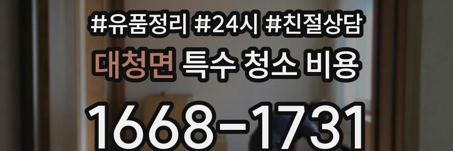 대청면 특수 청소 비용