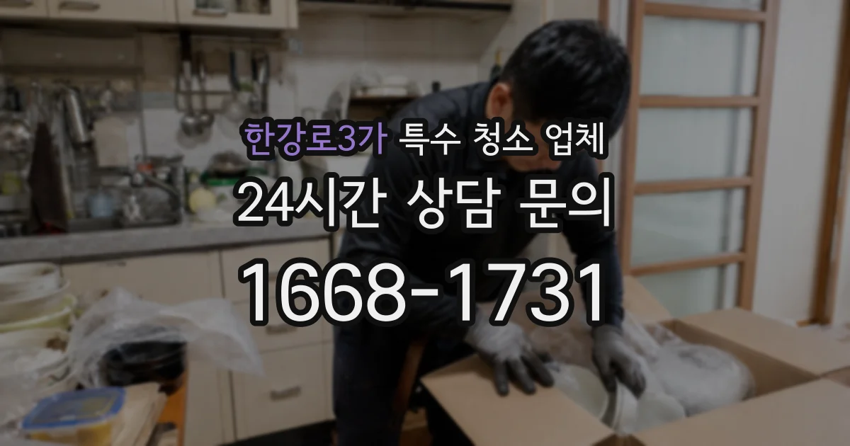 한강로3가 특수 청소 업체
