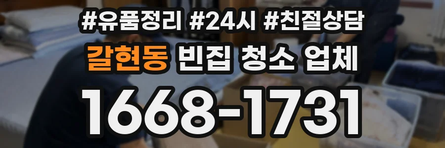 갈현동 빈집 청소 업체