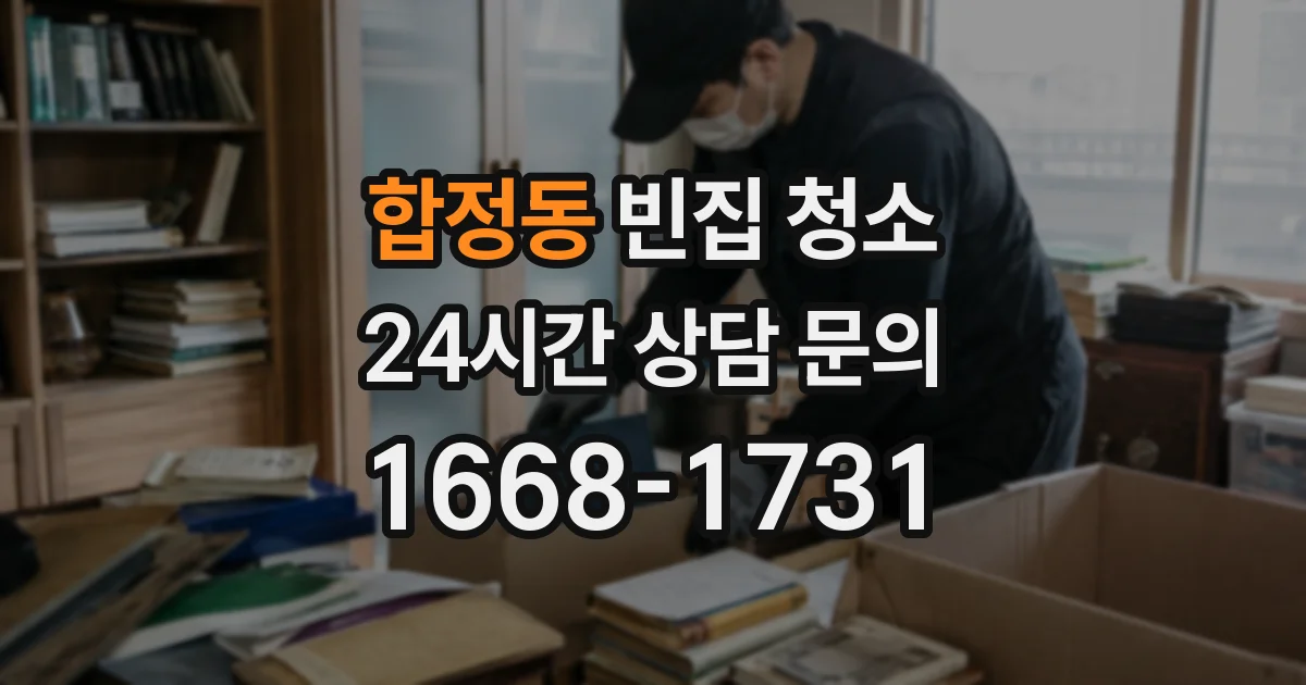 합정동 빈집 청소