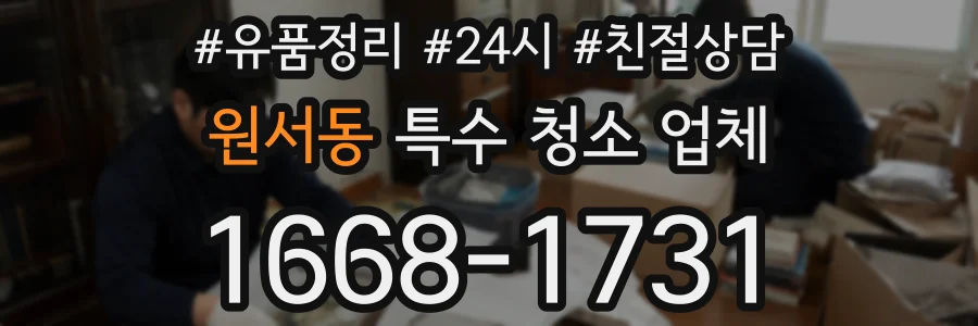 원서동 특수 청소 업체