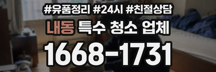 내동 특수 청소 업체