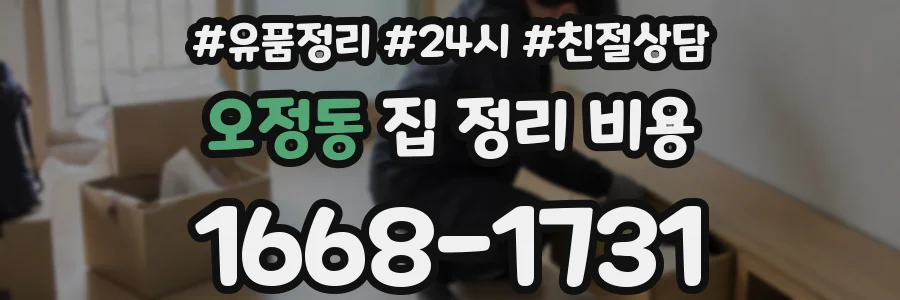 오정동 집 정리 비용