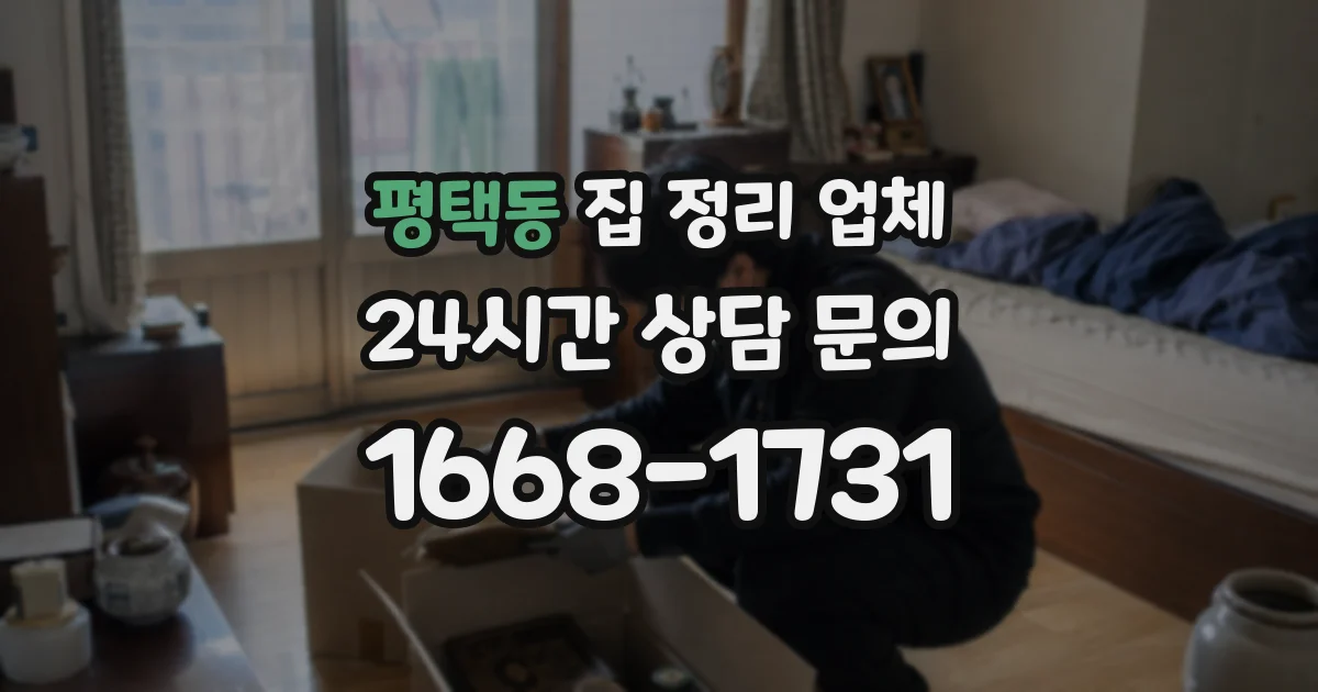 평택동 집 정리 업체