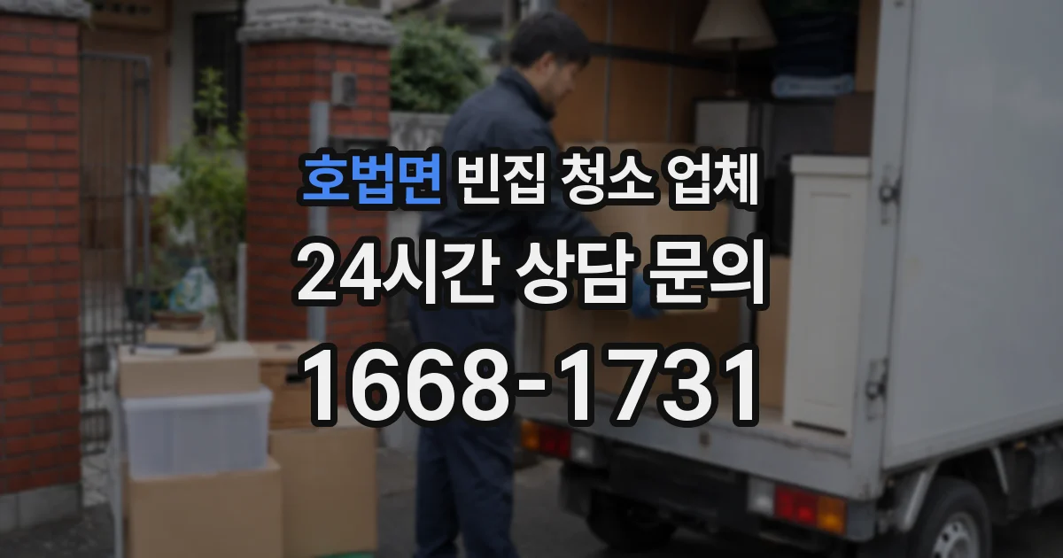 호법면 빈집 청소 업체