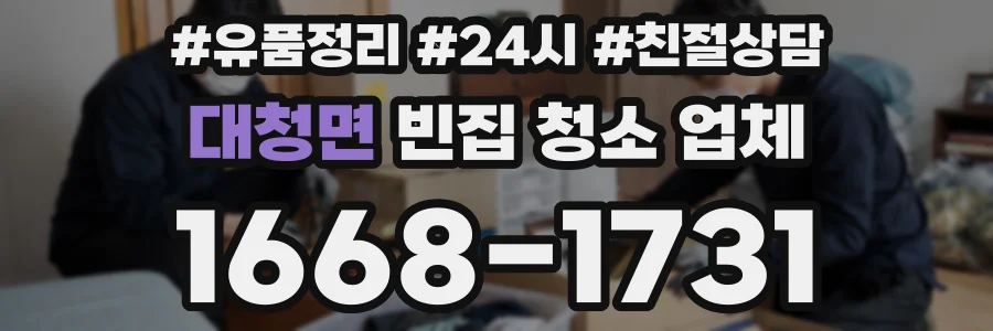 대청면 빈집 청소 업체