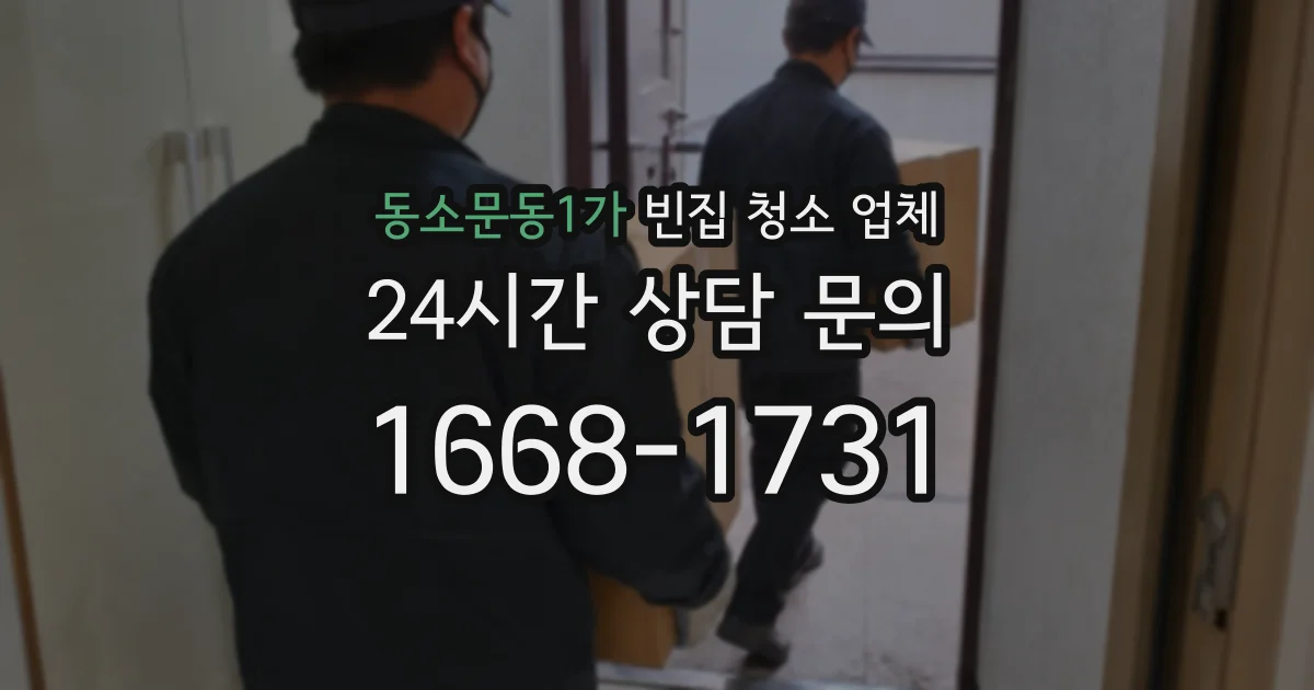동소문동1가 빈집 청소 업체