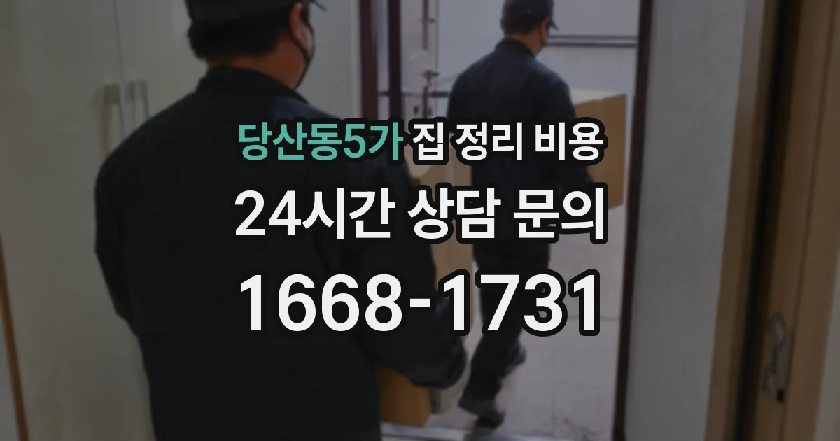 당산동5가 집 정리 비용