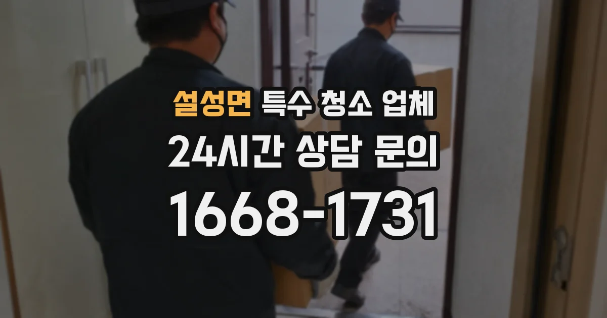 설성면 특수 청소 업체