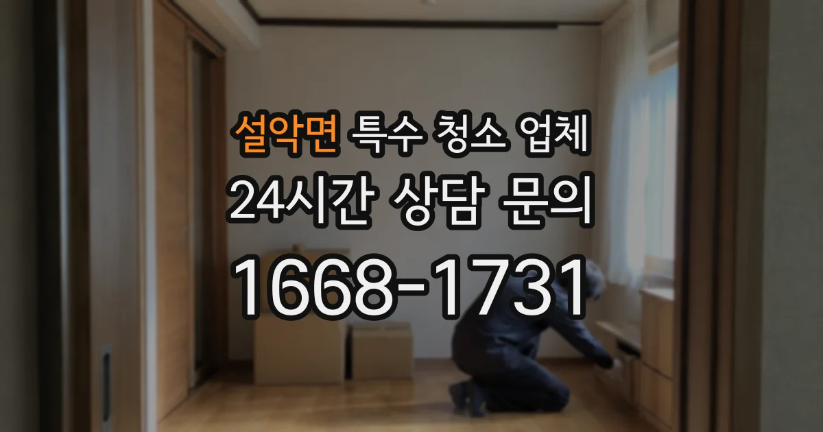 설악면 특수 청소 업체