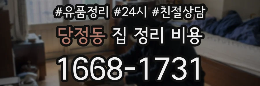 당정동 집 정리 비용