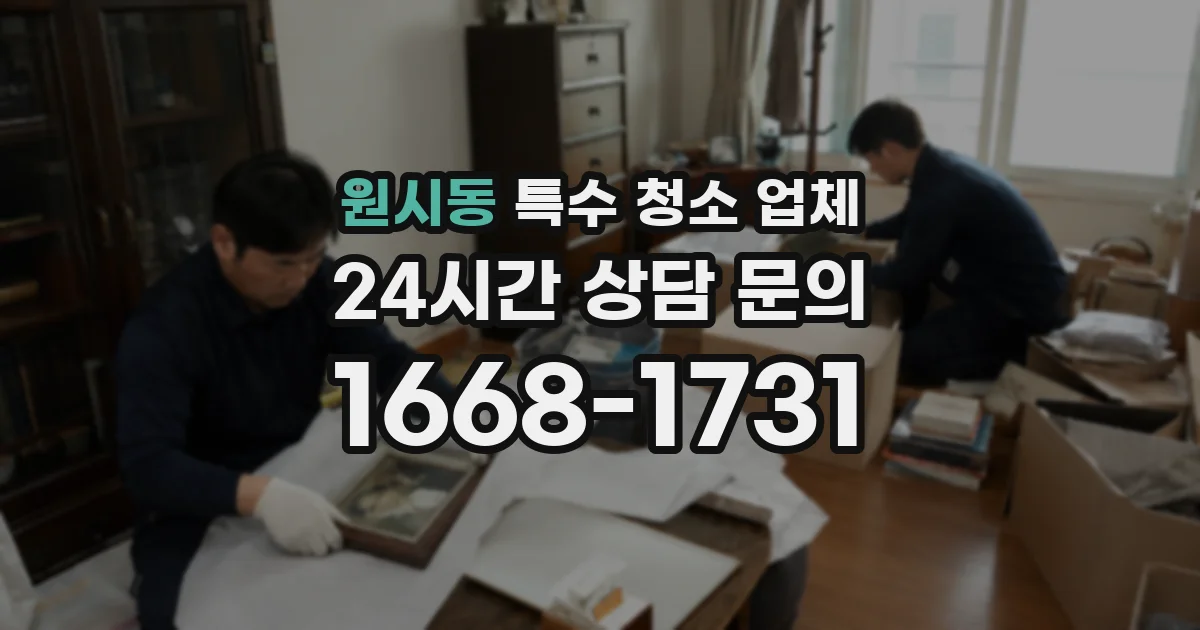 원시동 특수 청소 업체