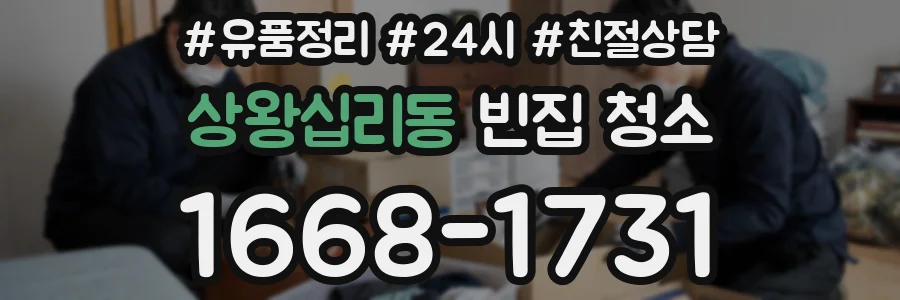 상왕십리동 빈집 청소