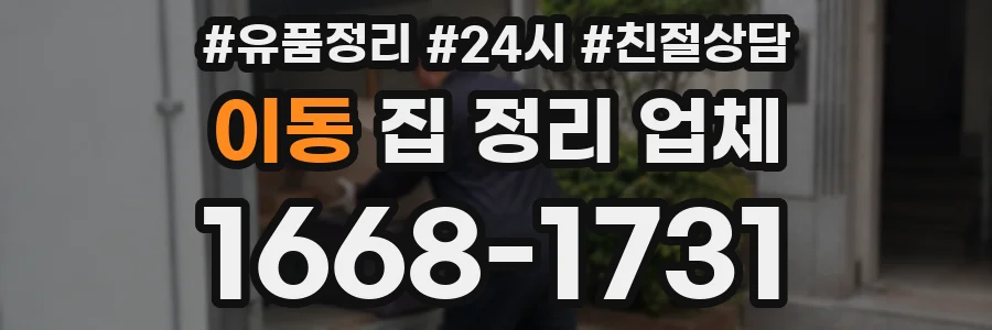 이동 집 정리 업체