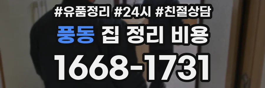 풍동 집 정리 비용