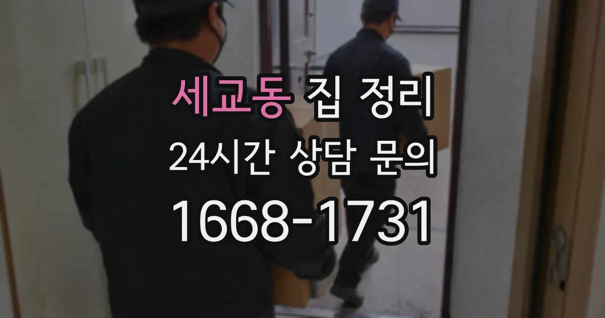 세교동 집 정리