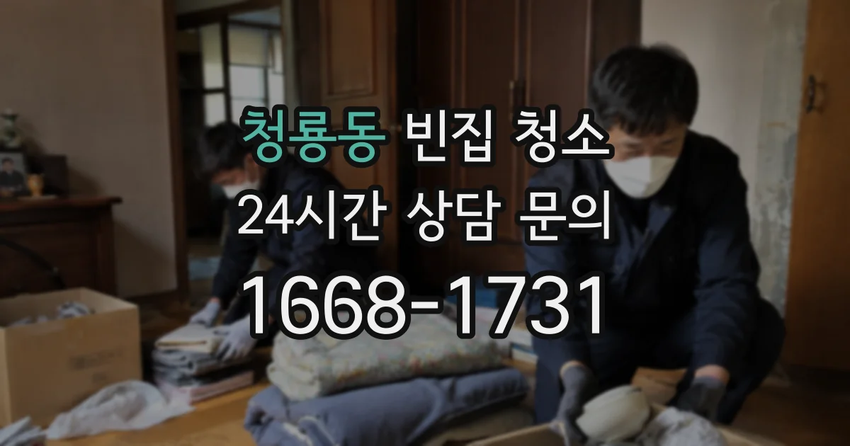청룡동 빈집 청소