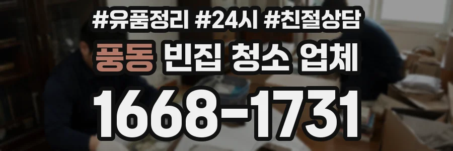 풍동 빈집 청소 업체