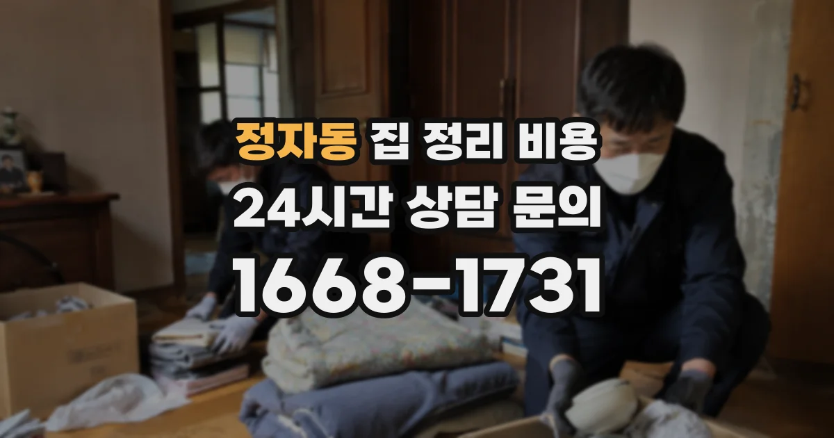 정자동 집 정리 비용
