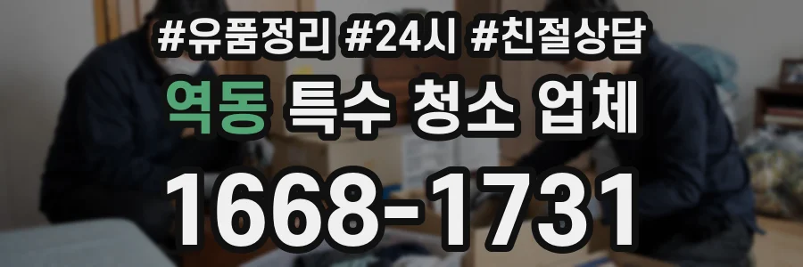 역동 특수 청소 업체