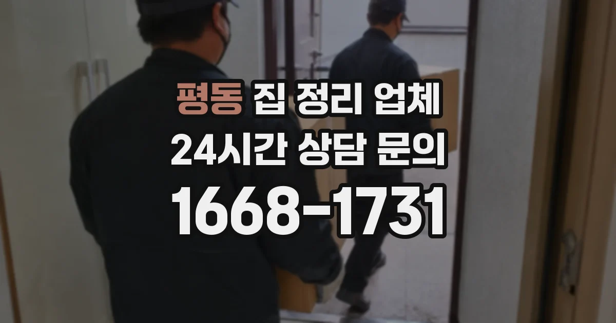 평동 집 정리 업체