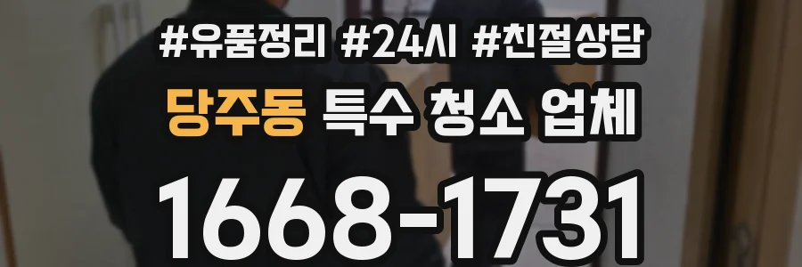 당주동 특수 청소 업체