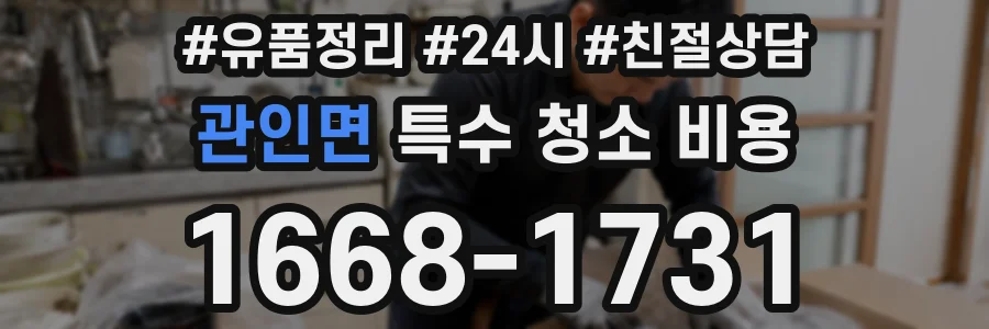 관인면 특수 청소 비용
