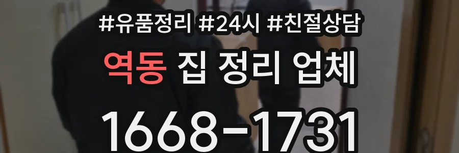 역동 집 정리 업체