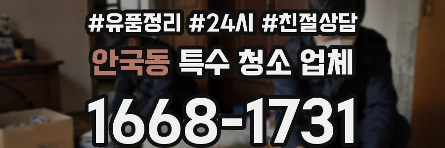 안국동 특수 청소 업체