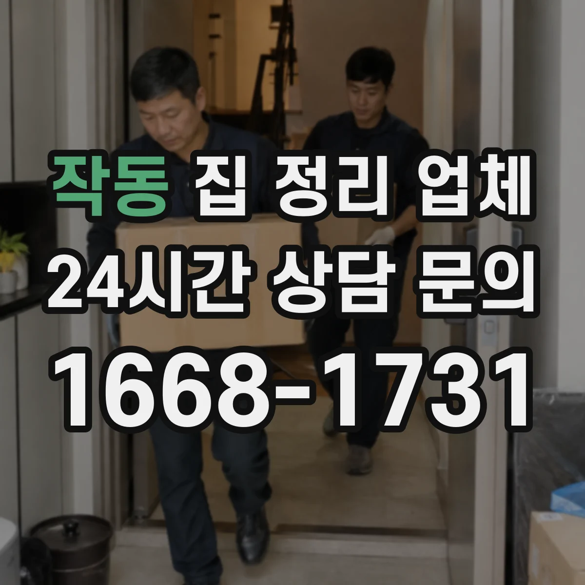 작동 집 정리 업체