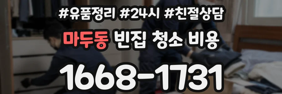 마두동 빈집 청소 비용