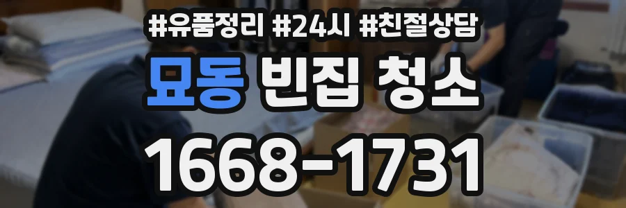 묘동 빈집 청소