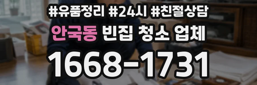 안국동 빈집 청소 업체