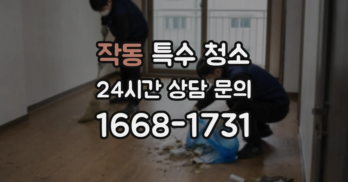 작동 특수 청소