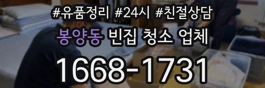 봉양동 빈집 청소 업체