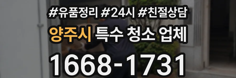 양주시 특수 청소 업체