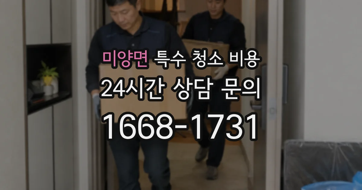 미양면 특수 청소 비용