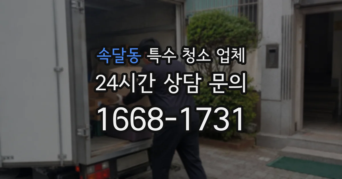 속달동 특수 청소 업체