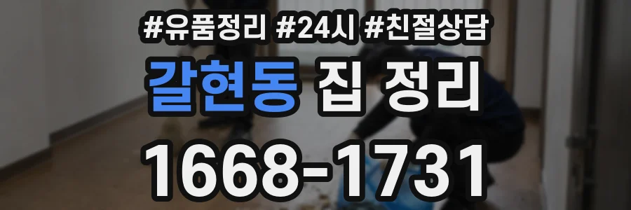 갈현동 집 정리