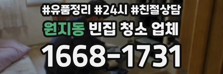 원지동 빈집 청소 업체