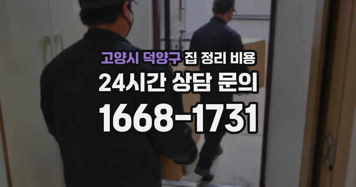 고양시 덕양구 집 정리 비용