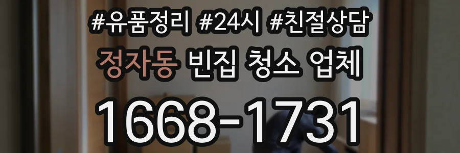 정자동 빈집 청소 업체