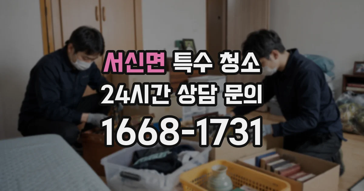 서신면 특수 청소
