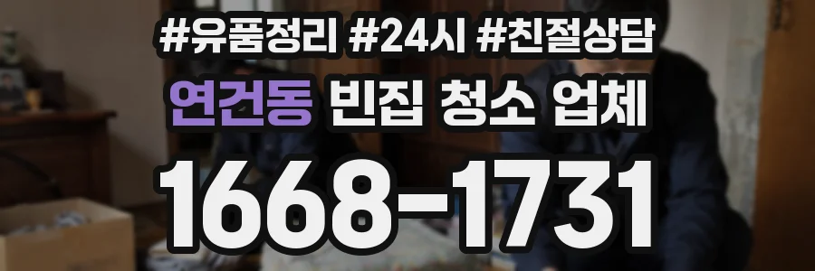 연건동 빈집 청소 업체