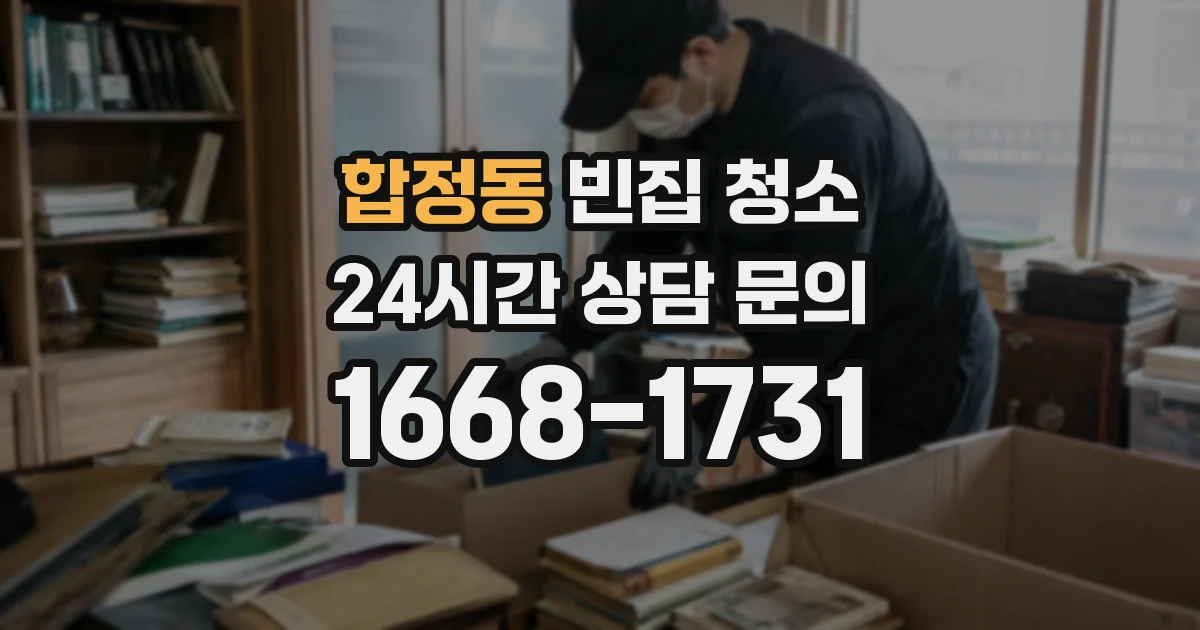 합정동 빈집 청소