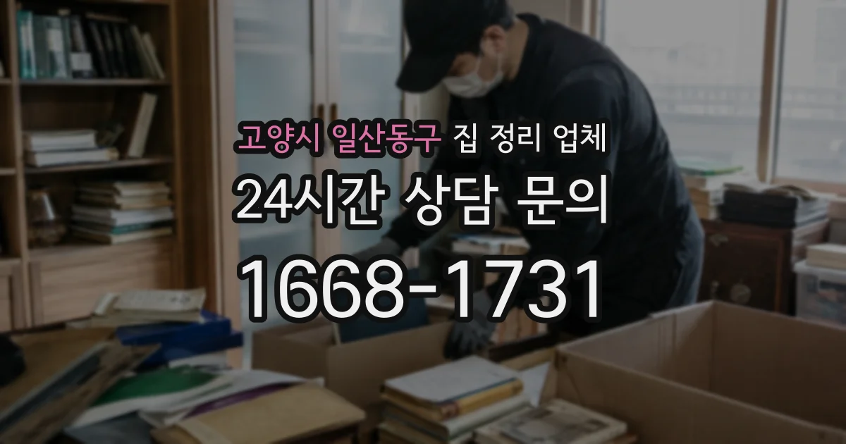 고양시 일산동구 집 정리 업체