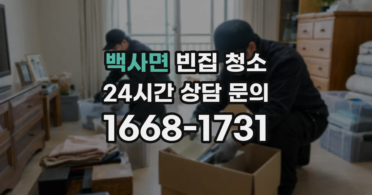 백사면 빈집 청소