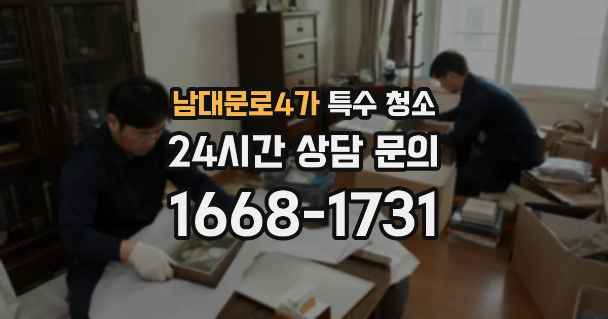 남대문로4가 특수 청소
