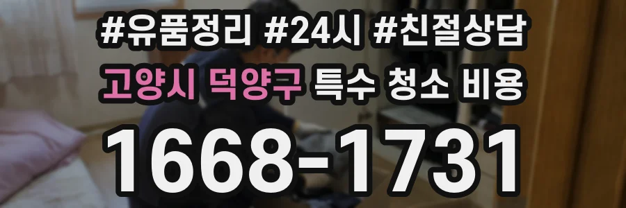 고양시 덕양구 특수 청소 비용